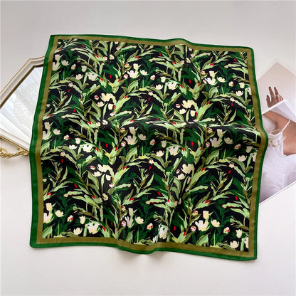 Damen Baumwoll Schal Bandana Blumen Vintage Bohemian quadratisch Sommer Strand