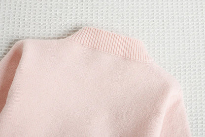 Mädchen Pullover Set mit bunten Pailletten und Tutu Röcken in Pink und Weiß