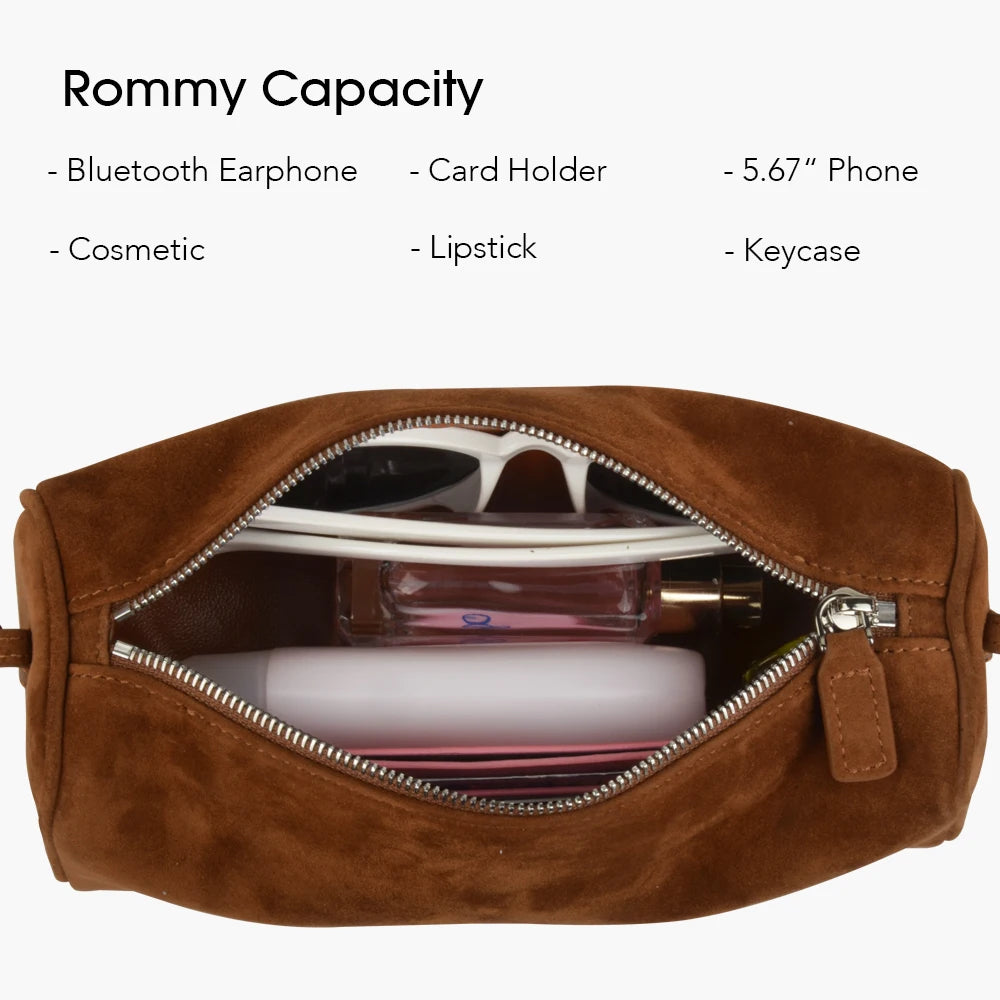 Mini-Veloursleder-Handtasche | Alltagsbegleiter
