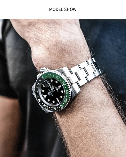 Herren-Taucheruhr mit Keramikluenette und NH35-Automatikwerk