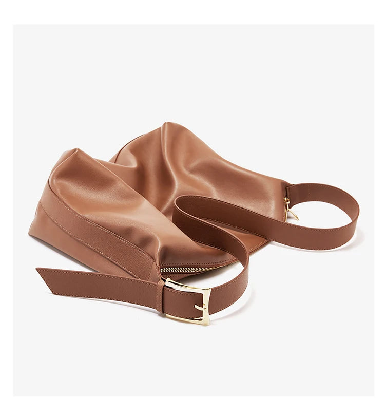 Damen Tote Tasche aus Split-Leder mit großem Fassungsvermögen Crossbody