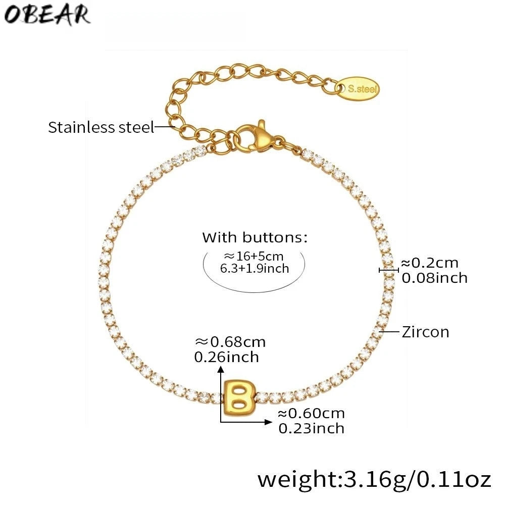 Damen-Armband mit Initialen-Buchstabe