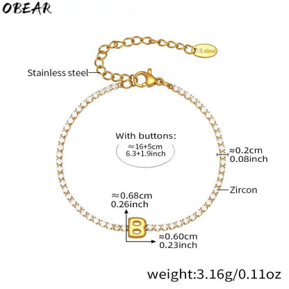 Damen-Armband mit Initialen-Buchstabe