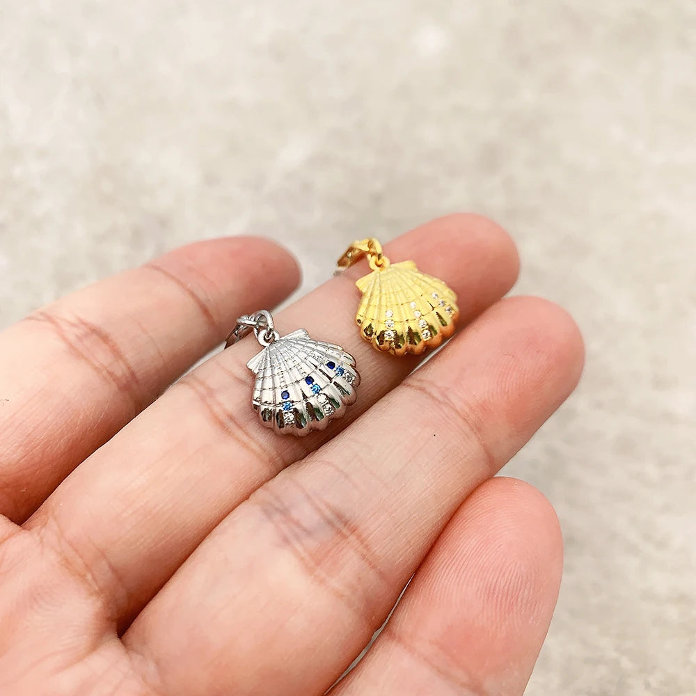 Damen-Charm-Anhänger Muschel Sommer maritim aus Sterlingsilber