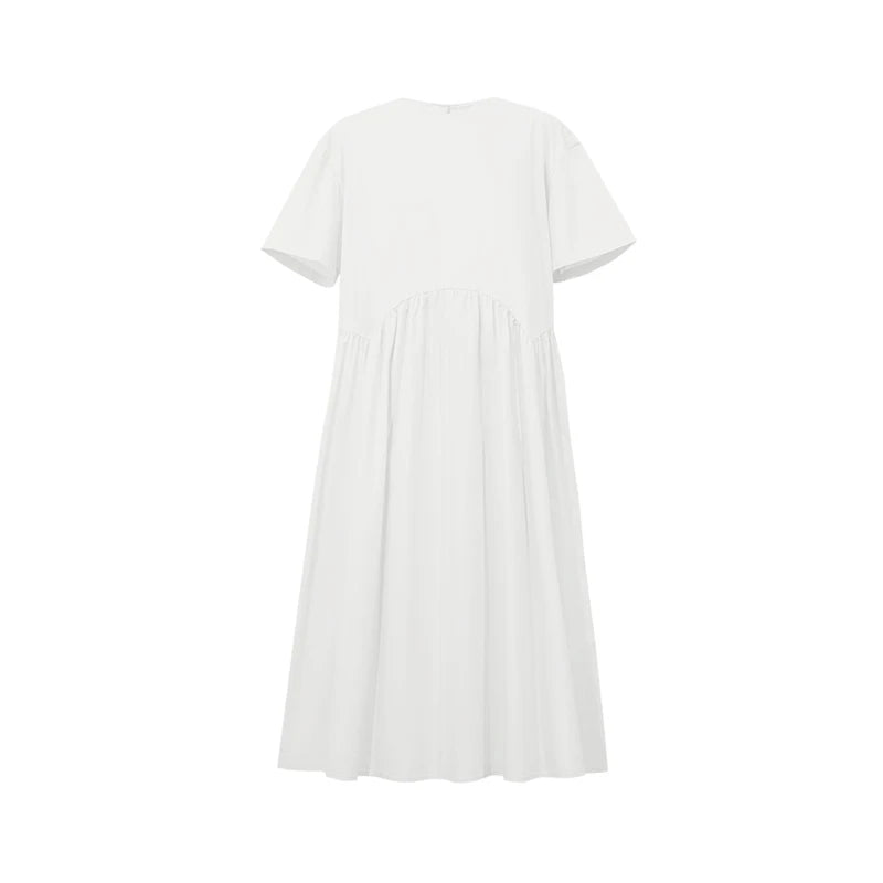 Zeitloses Damen Midikleid Aus Reiner Baumwolle Für Büro Und Freizeit