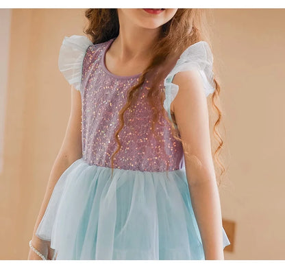 Leichtes Sommer-Kleid im chinesischen Cheongsam-Stil aus 100% Baumwolle für Mädchen – ideal für den Alltag