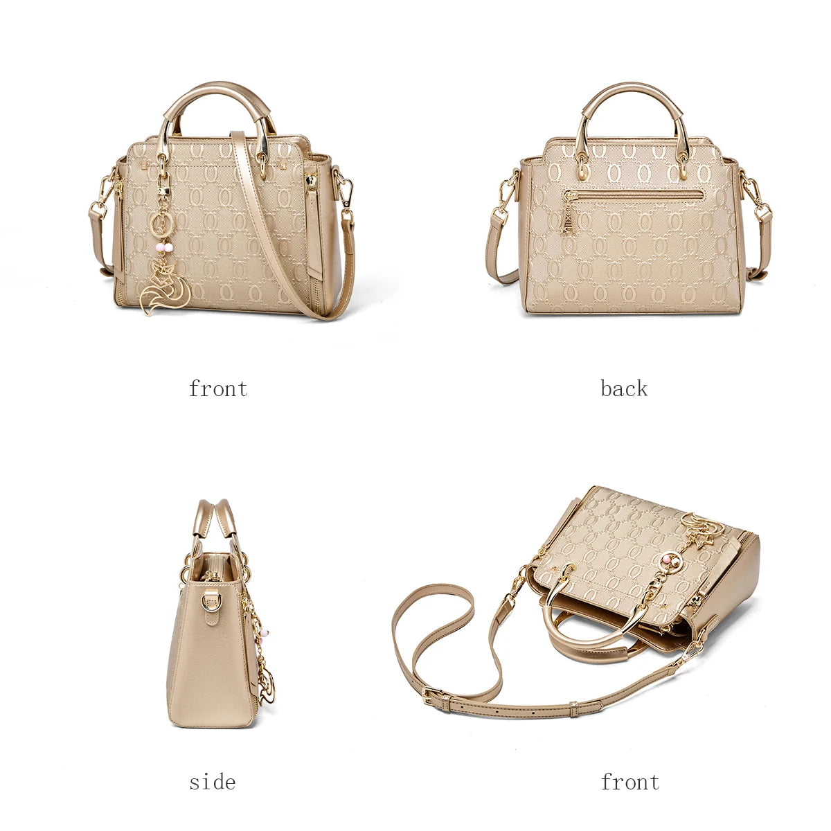 Damen Schultertasche Aus Rindsleder Mit Elegantem Design