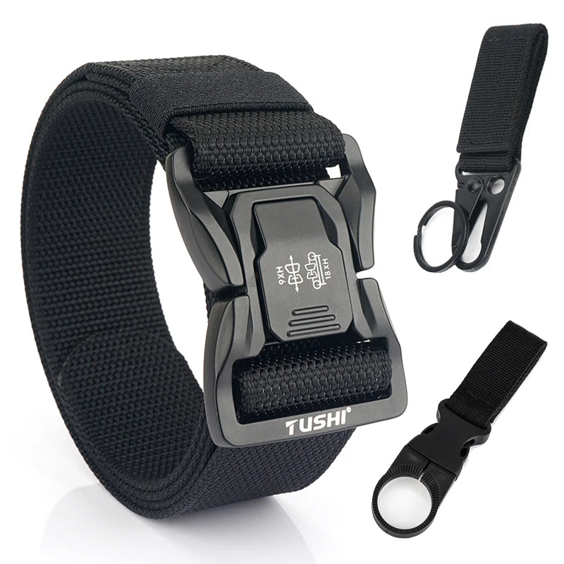 VATLTY New 4.3cm Tactical Outdoor Belt Tight Nylon Aluminum Buckle Quick Release Men's Military Belt Casual Wide Waistband Male