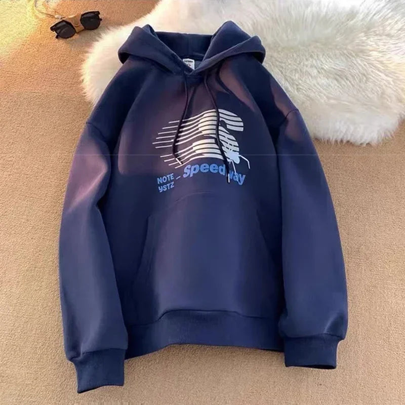 Winter Brief Grafik Gedruckt Pullover Hoodies Für Männer 2025, Neue Hip Hop Mode Mit Kapuze Sweatshirts High Street Fleece Y2K Hoody