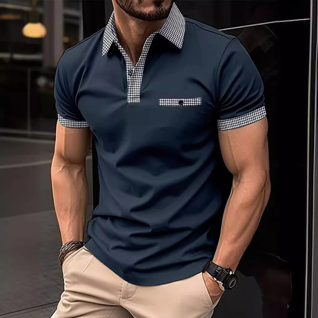 Lässiges Herren-Langarmshirt mit Reverskragen und Schichtoptik – modisch und vielseitig einsetzbar