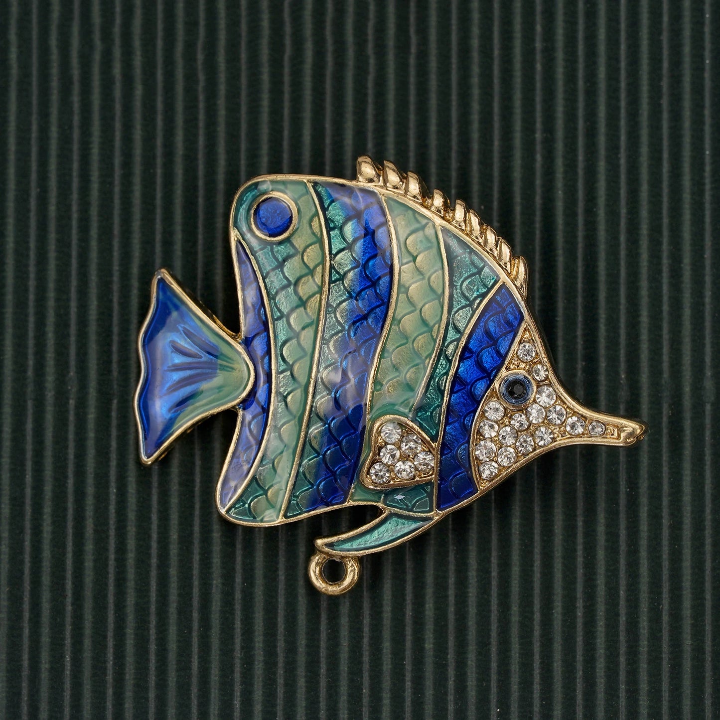 Brosche Fisch Schmetterling Insekt Emaille Kristall Vintage Retro Kleidung Damen