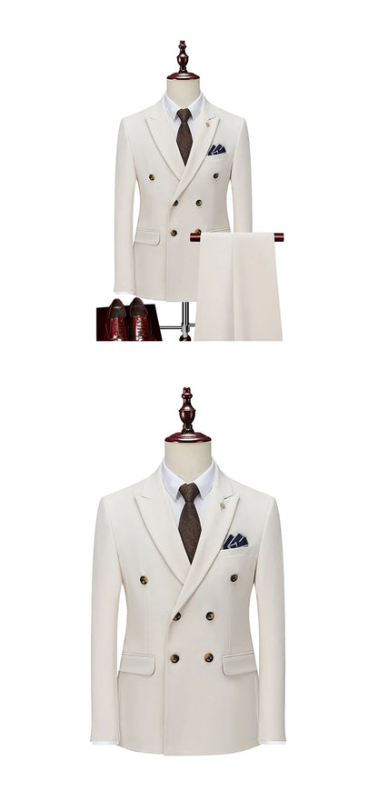 Eleganter Herrenanzug – Blazer & Hose in Unifarben für festliche Anlässe