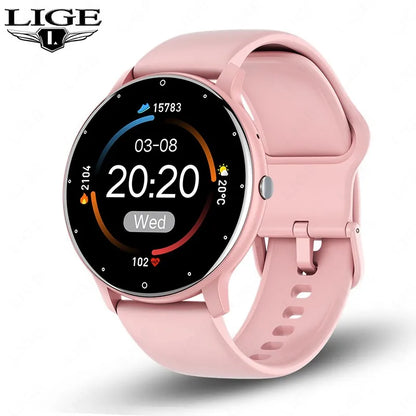 LIGE 2024 Neue Smart Uhr Für Männer Frauen 1,28 "Full Touch Screen Smartwatch Gesundheit Monitor BT Anrufe Smart Uhr weihnachten Strap