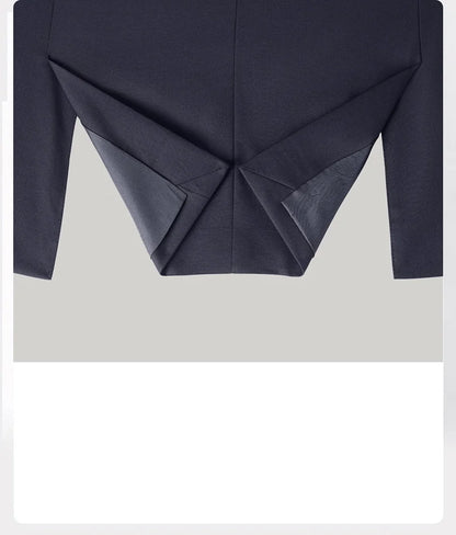 Schmal geschnittener Herrenanzug-Blazer mit grauen Streifen und 2-Knopf-Einreiher – ideal für Partys und Hochzeiten, Größe 48