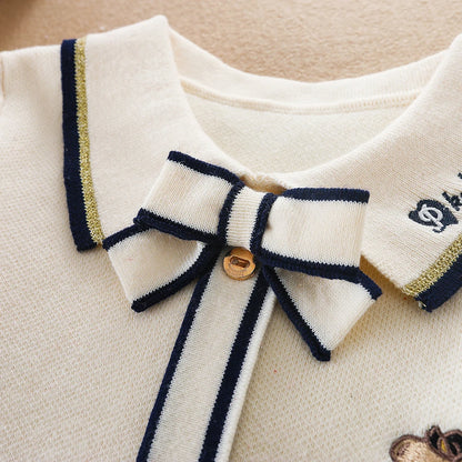 Kinder Mädchen Gestrickte Kleider 2024 Neue Warme Pullover Kleid Kinder Kleidung Langarm Casual Kleid Baby Mädchen Prinzessin Kleid