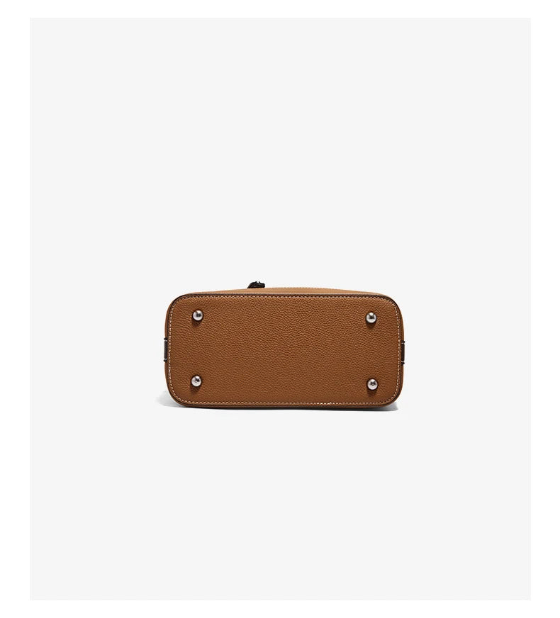 Damen-Handtasche aus echtem Leder im Bucket-Stil mit großem Fassungsvermögen Alltagstauglich