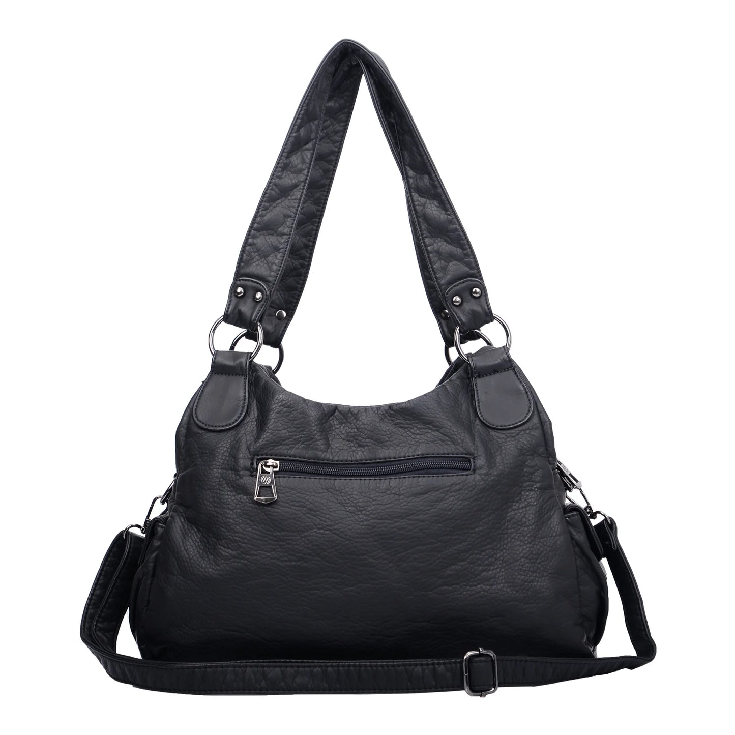 Damen-Hobo-Tasche aus Vintage-Leder mit verstellbarem Tragegurt und Mehrfachtaschen