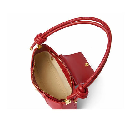Spaltleder Schultertasche Rot | Alltagsbegleiter