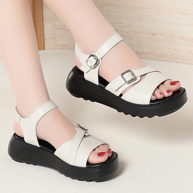 AIYUQI Women's Sandals 2025 New Platform Non-slip Roman Female Sandals Large-size Summer Beach Shoes For Women