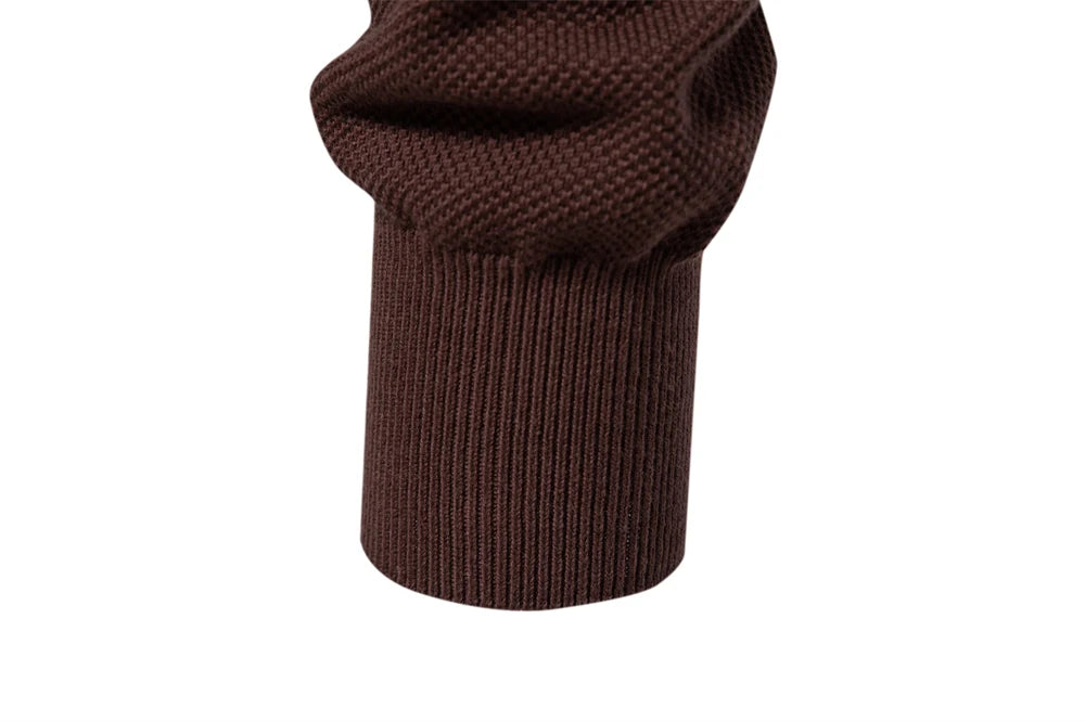 Herren Pullover aus hochwertiger Baumwolle mit Reißverschluss im Mock Neck Stil