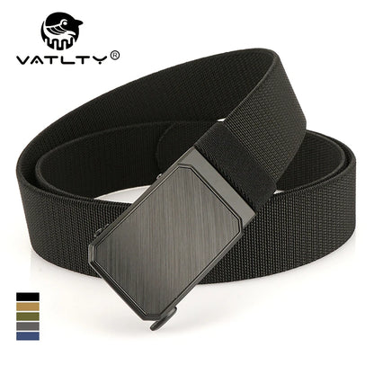 Herren-Gürtel Elastisch mit verstellbarer Passform und Automatische Schnalle aus Nylon 38 Mm Breite