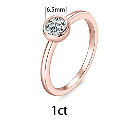 Damen-Schmuckset Halskette Ohrringe und Ring mit Moissanit