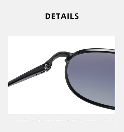Damen-Sonnenbrille oval Edelstahl Pilot Farbverlauf polarisiert Spiegel