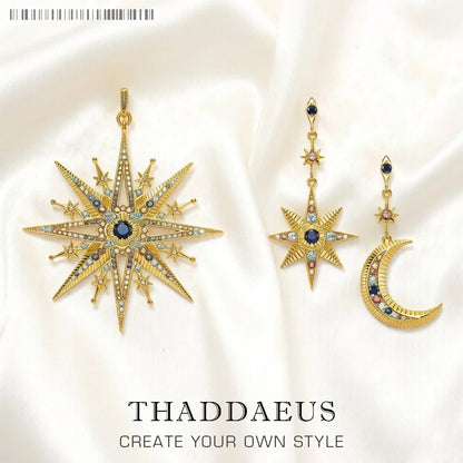 Damen-Schmuckset Sterne und Mond Böhmen aus Sterlingsilber