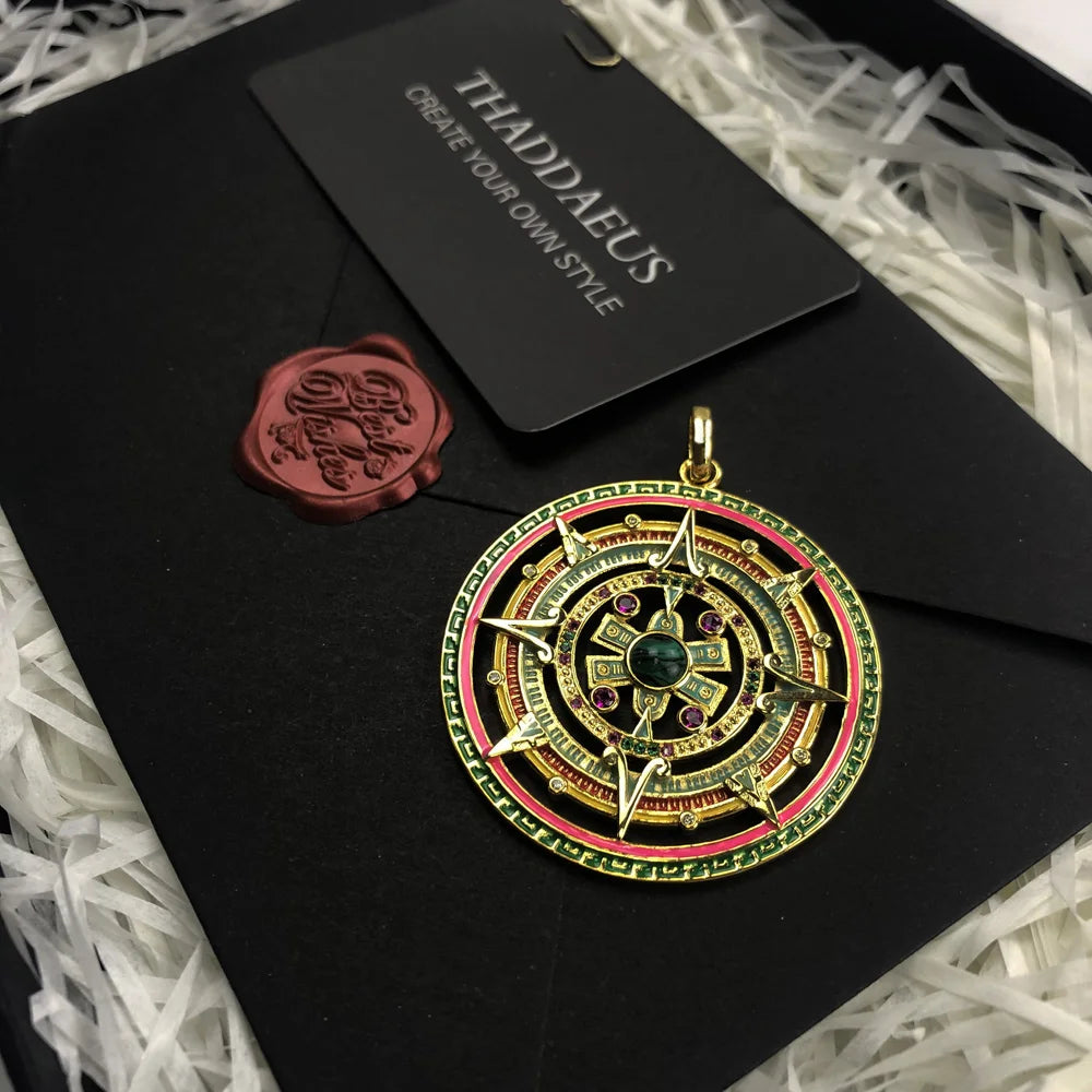 Damen-Charm-Anhänger Amulett magisch Natur Elemente aus Sterlingsilber