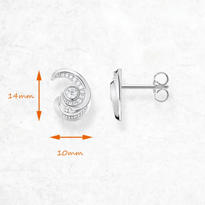 Damen-Ohrstecker Wellen Sommer aus Sterlingsilber