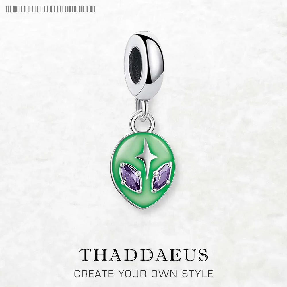 Damen-Charm-Anhänger Alien trendig II aus Sterlingsilber