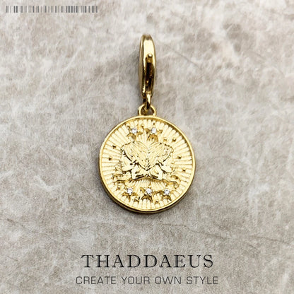 Damen-Charm-Anhänger Sternzeichen Horoskop Vintage aus Sterlingsilber