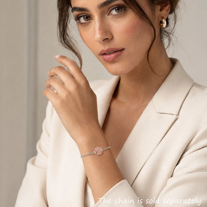 Damen-Charm-Anhänger Roségold Perlen Wassertropfen aus Sterlingsilber