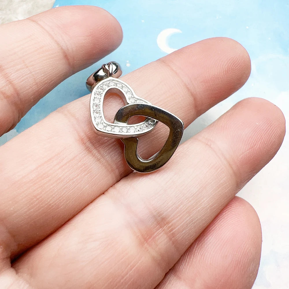 Damen-Charm-Anhänger Herz-Kette romantisch Liebesbeweis aus Sterlingsilber