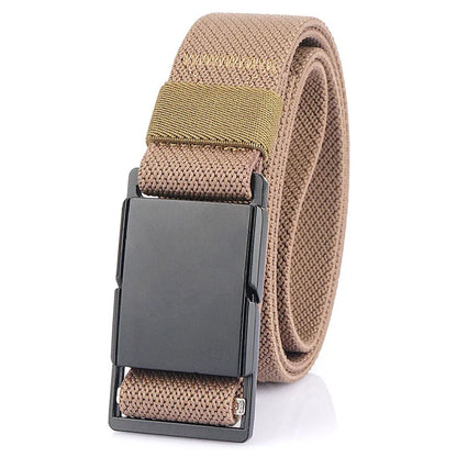 Unisex-Gürtel mit Magnetverschluss 34mm Breite Braun für Jeans Freizeit Alltagsbegleiter