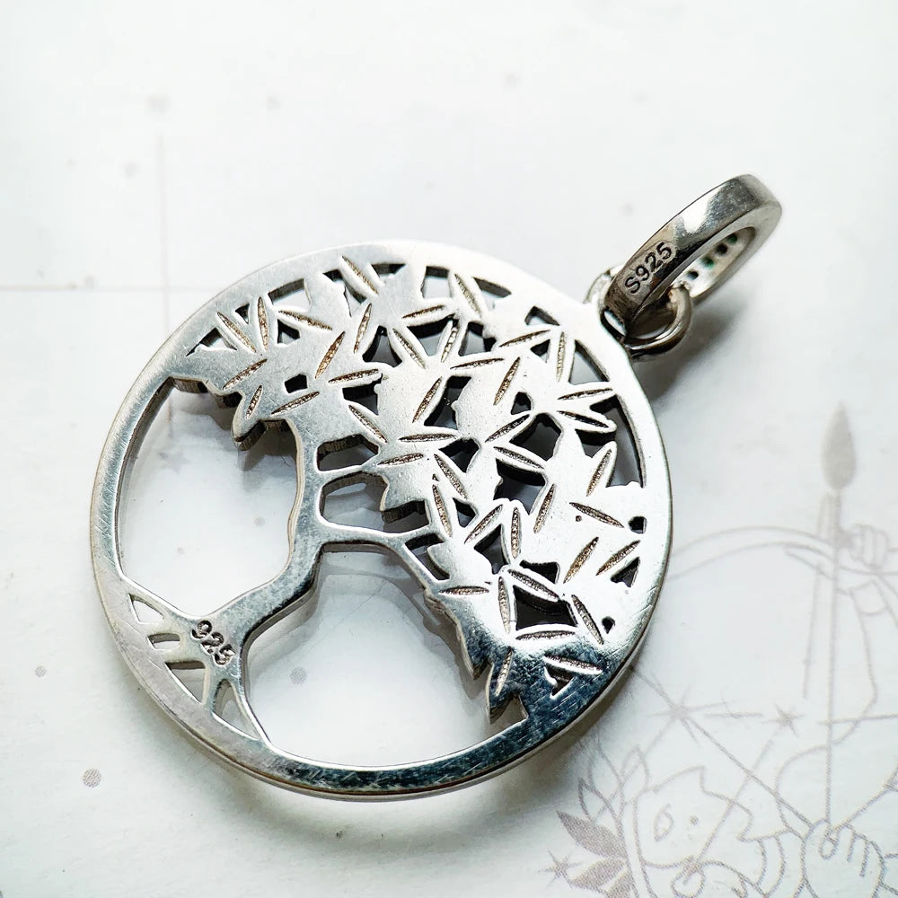 Damen-Charm-Anhänger Amulett magisch Natur Glück aus Sterlingsilber