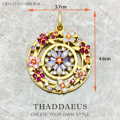 Damen-Charm-Anhänger Amulett magisch Natur Elemente aus Sterlingsilber