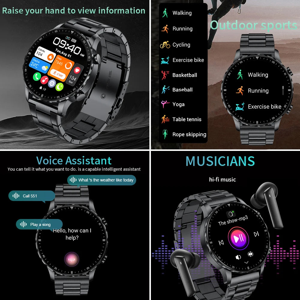 Smartwatch für Android und IOS mit Bluetooth-Anruf und IP68 Wasserschutz