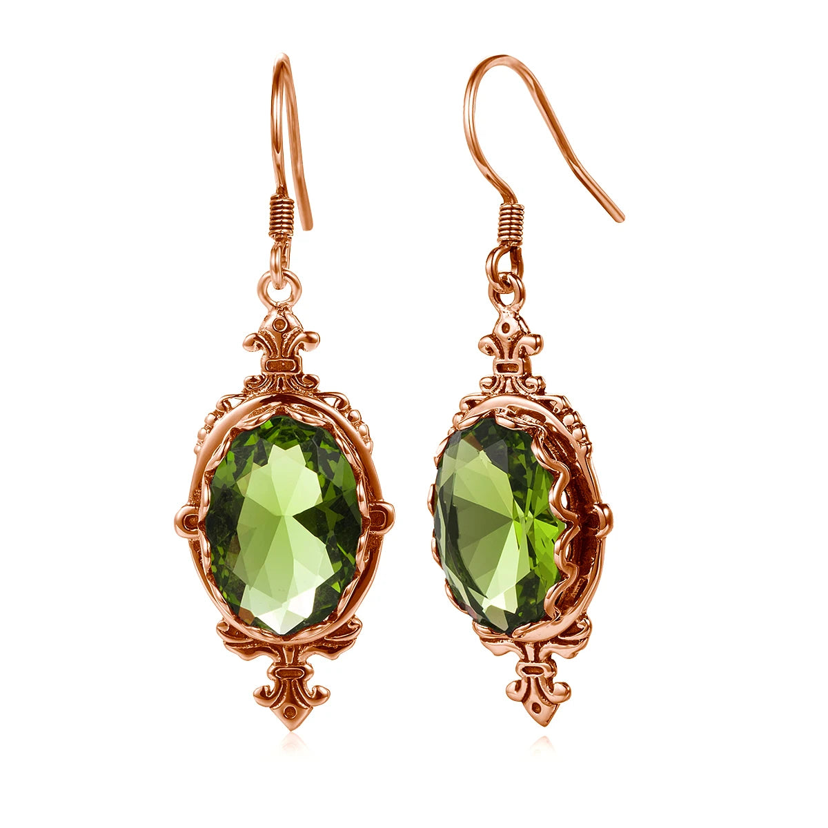 Damen-Ovaler Peridot-Anhänger aus Silber 925 im Boho-Stil für Alltag und festliche Anlässe