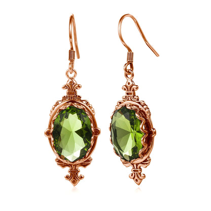 Damen-Ovaler Peridot-Anhänger aus Silber 925 im Boho-Stil für Alltag und festliche Anlässe