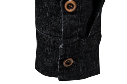 Herren Langarm Hemd aus elastischer Baumwolle im Casual Stil für Designer Kleidung