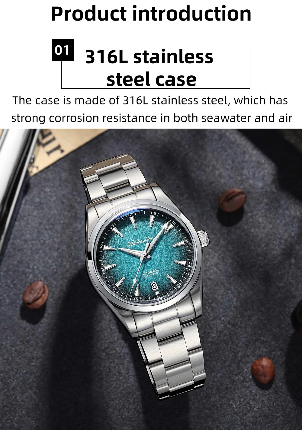 39mm Herren Automatikuhr BGW9 Ultra Leuchtzeiger Saphirglas 200m wasserdicht Edelstahl