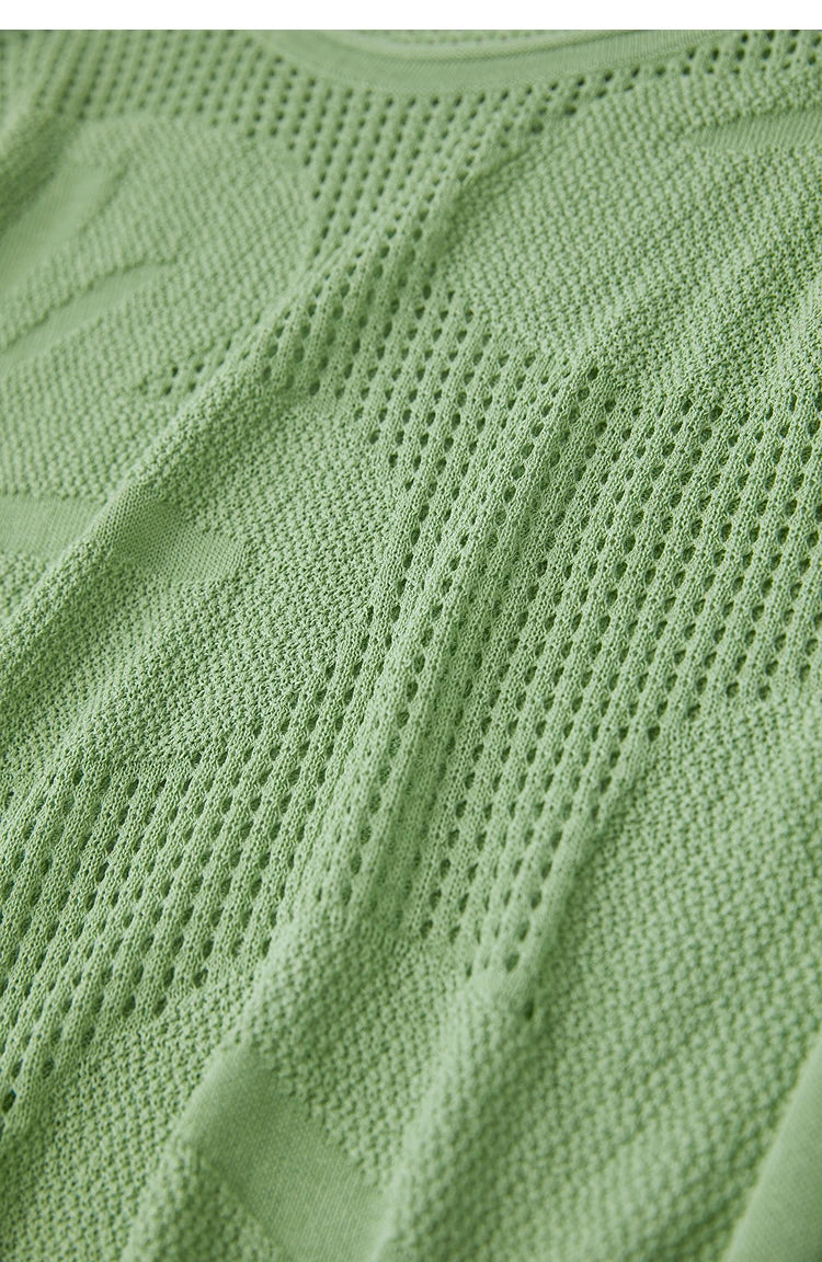 Damen-Rundhalspullover Aushöhlung Jacquard Viskose locker Frühling