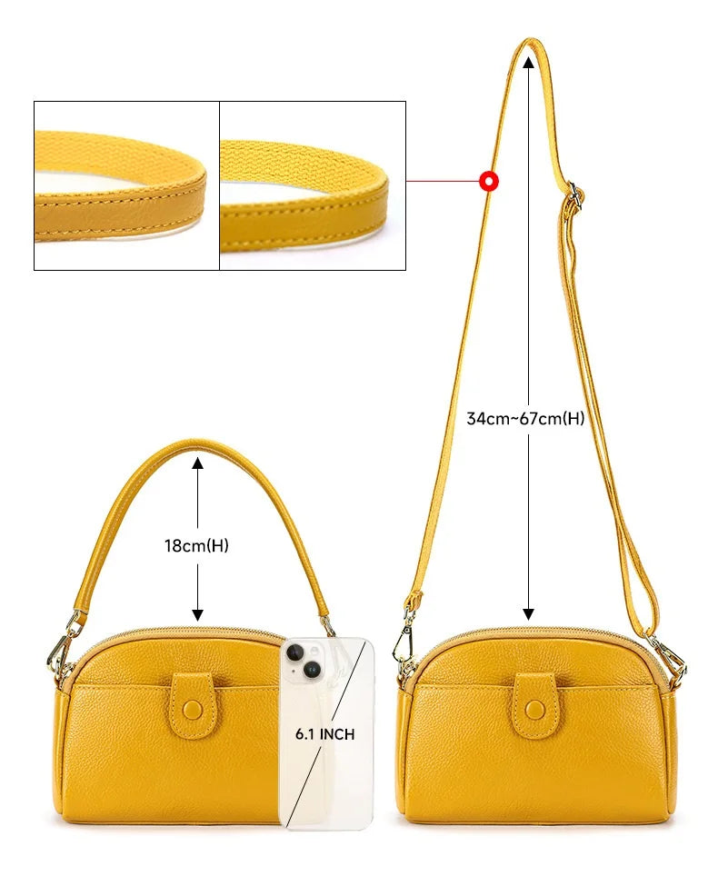 Damen-Handtasche Aus Rindleder Mit Mehreren Innenfächern Und Top-Griff Ideal für Alltag Und Abendveranstaltungen