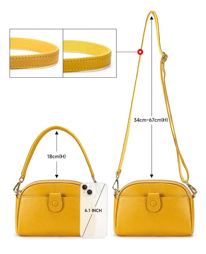 Damen-Handtasche Aus Rindleder Mit Mehreren Innenfächern Und Top-Griff Ideal für Alltag Und Abendveranstaltungen