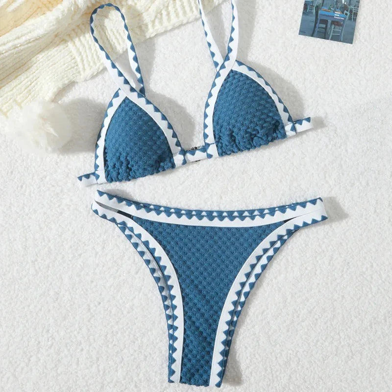 Sexy Bikini-Set in Pink mit Push-up-Effekt – Perfekt für Strand und Pool