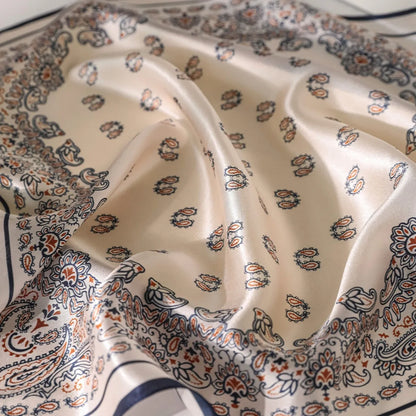 Damen Seidenschal 53cm Pferdprint Haarband Halstuch Büro Hijab Geschenk B