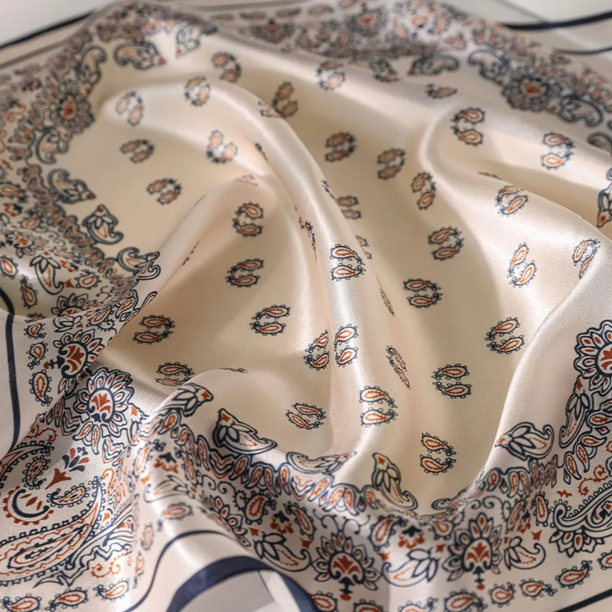 Damen Seidenschal 53cm Pferdprint Haarband Halstuch Büro Hijab Geschenk B