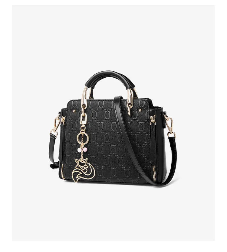 Damen Schultertasche Aus Rindsleder Mit Elegantem Design