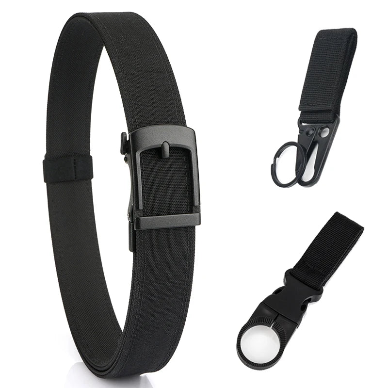 VATLY EDC Casual Gürtel Herren Nylon Rigid Military Automatik-Schnalle